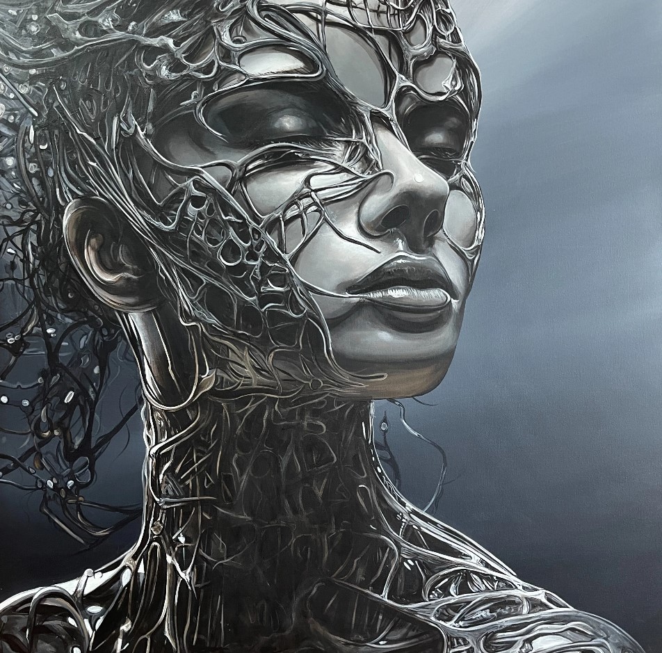 Angel of sweetness. 'SWEET', 2024, 100 x 100 cm