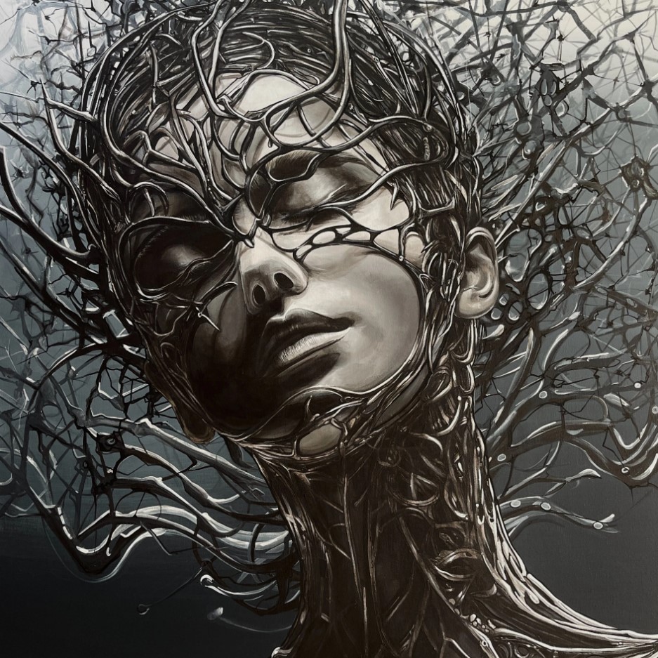 Angel of sweetness, I miss you, 2024, 100 x 100 cm